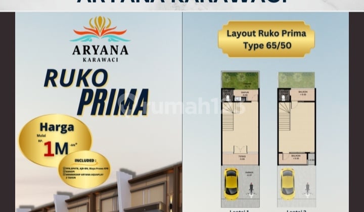 Ruko Siap Pakai Di Jalan Utama Aryana Karawaci Tangerang