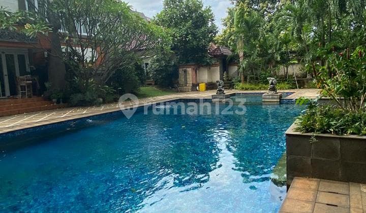 A Tropical Modern Bali Style Home, Located In Cirendeu, 2 Stories With Swimming Pool