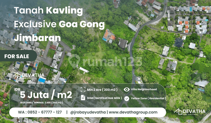 Tanah Kavling Strategis Dijual di Goa Gong, Jimbaran – Lokasi Asri & Siap Bangun CODE LJJ0002