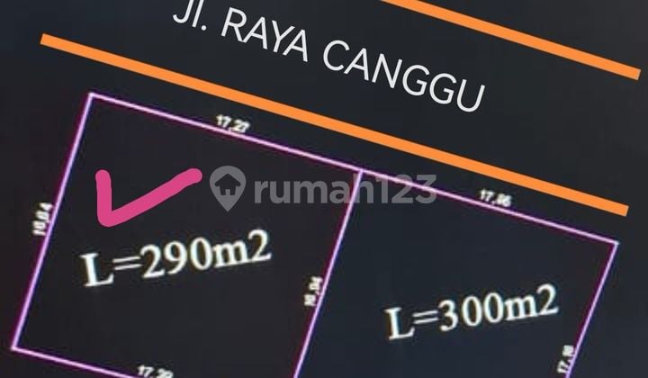 Main Road Canggu! Rarely Available! Small Plot Canggu Raya