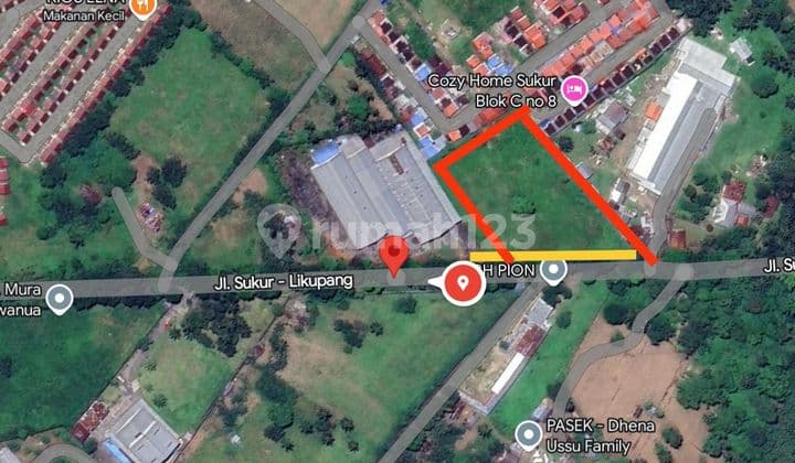 Tanah 2 H dekat Zero Poin Jl Soekarno Buat Gudang Distributor