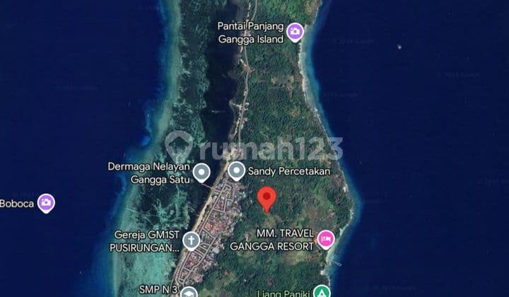 Tanah 5000 ~20.000 di Pulau Gangga Cocok Buat Resort Villa Hotel