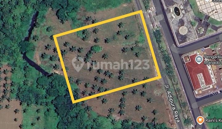 Tanah 1 Hektar Di Depan Kantor Pengadilan Terpadu Jl Adipura