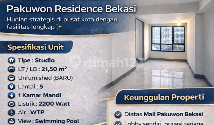 Apartement Studio Dipakuwon Mall Bekasi