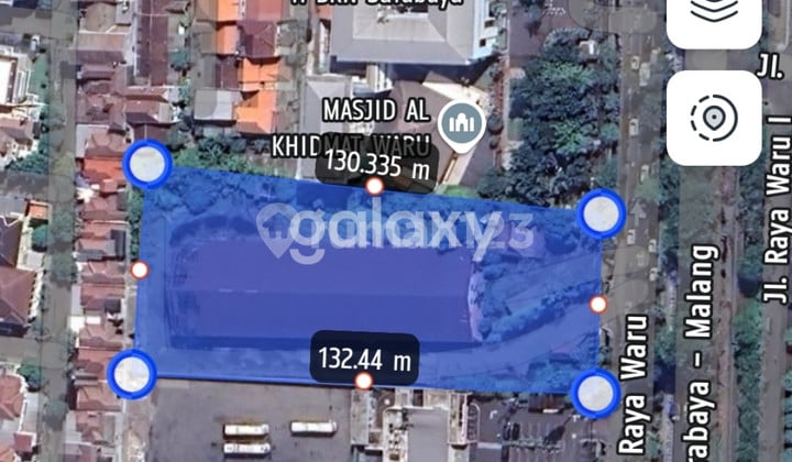 Tanah 0 jalan di waru Sidoarjo, dekat MCD, Pom bensin & RS. Mitra Keluarga