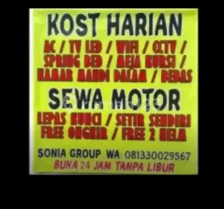 Kost harian/penginapan/homestay murah