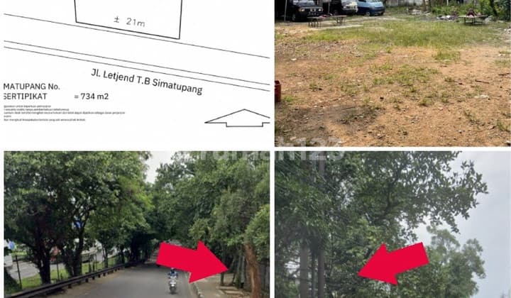 TANAH DATAR COCOK UNTUK KANTOR, TOKO, BENGKEL, RESTO, GUDANG, CUCI MOBIL, DLL, DI PINGGIR JALAN TB SIMATUPANG, JATI PADANG, PASAR MINGGU, JAKARTA SELATAN