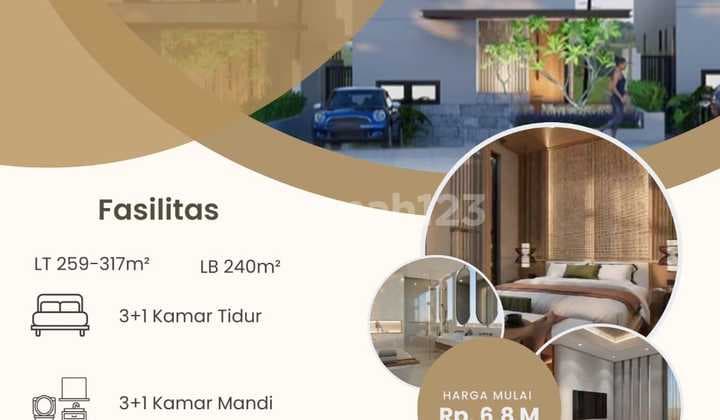 Dijual Villa Baru 4 Kamar Dekat Pantai Mengening Cemagi