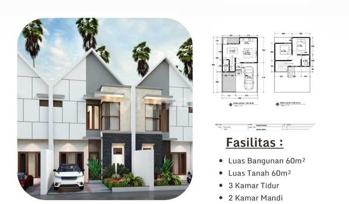 Dijual Rumah Baru 2 Lantai 3 Kamar di Denpasar Selatan