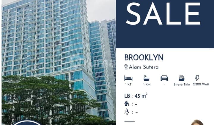 Dijual Cepat‼️ Apartemen Brooklyn - Alam Sutera , Full Furnished Siap Huni