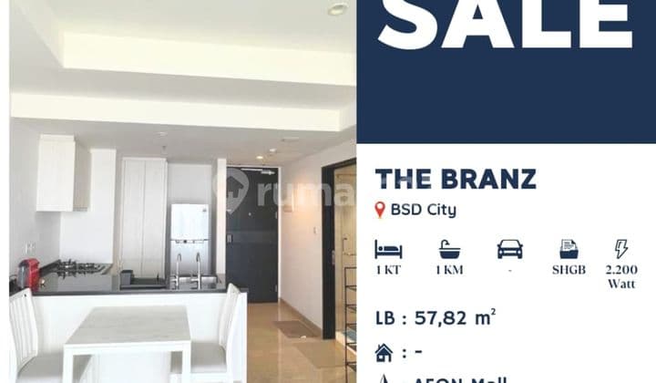 For Sale - Apartemen The Branz Bsd City 1Br Siap Huni , di Pusat Bsd City Sangat Strategis Mudah Akses