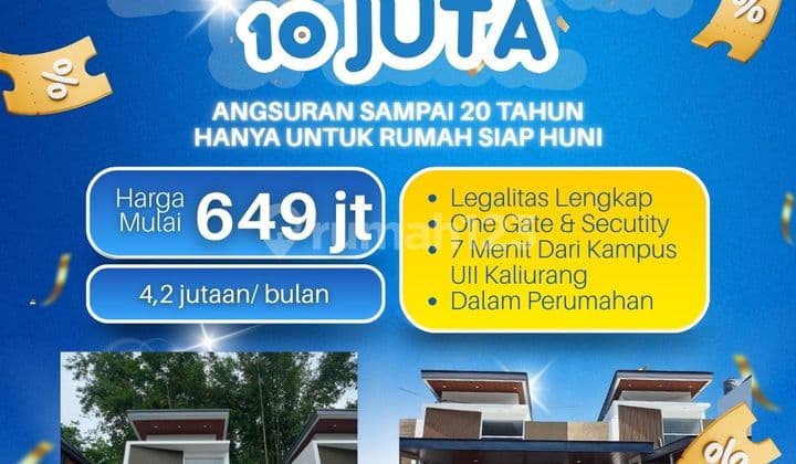 House for Sale in Jogja Ready to Occupied Down Payment 10 Million UII Campus Kaliurang