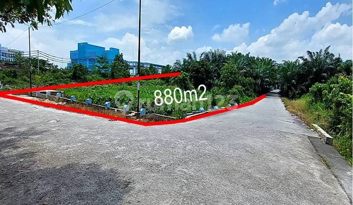 Tanah Hook Premium 880m² Strategis Dekat Mall Ska Pekanbaru