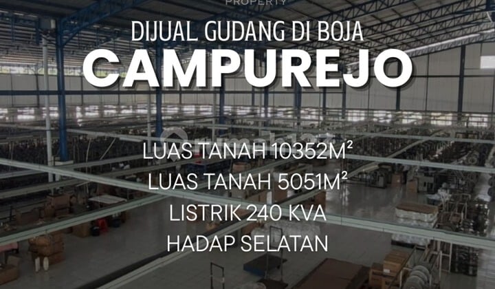 Gudang Produksi 1 Hektar Di Boja, Lokasi Padat Karya, Area Non Limbah B3
