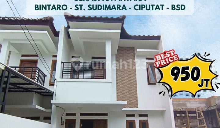 S353.Rumah 2 Lt Privat Cluster 1 unit Lg Strategis Serua Ciputat
