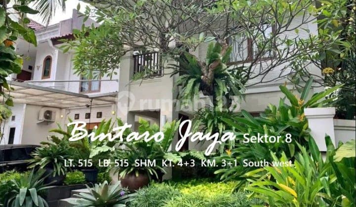 J423.Vila Bali Tropical House With Pool at Bintaro Jaya Sektor 8