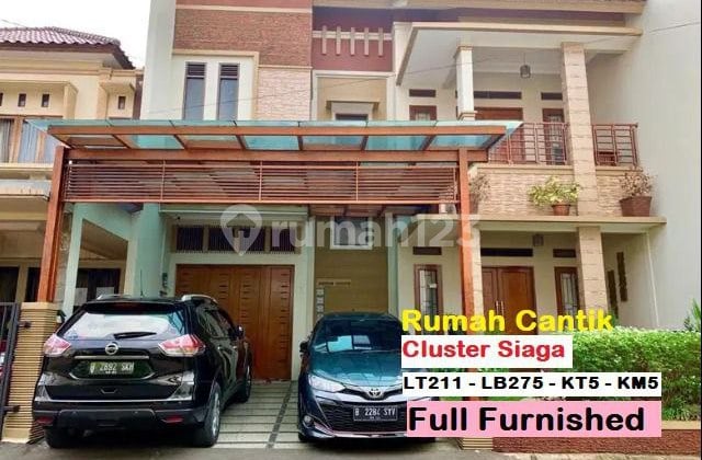 Jk026 Rumah Cantik Full Furnished Dlm Cluster Siaga Pejaten Barat