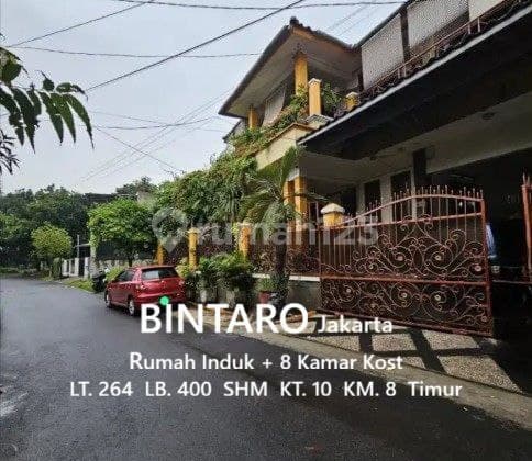 JK430.Rumah Induk & 8 Kmr Kost terisi Penuh di Kom Bintaro Jaksel