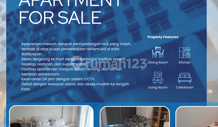 Siap Huni, Apartemen, Dekat Akses Bandara, Full Furnished