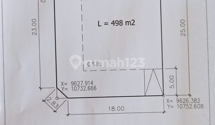 Dijual Kavling di Sutera Palma Luas 498 M2