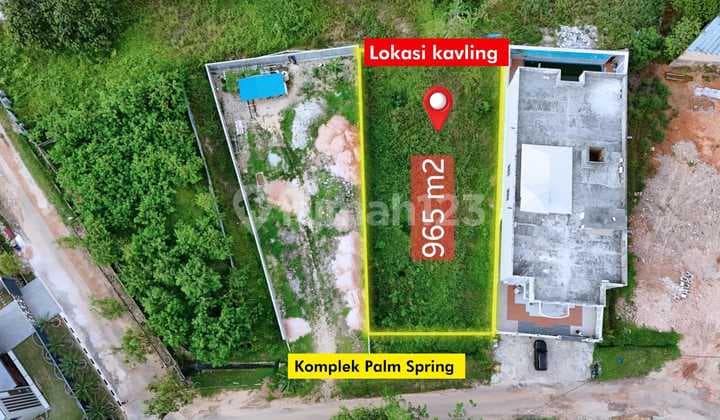 Dialihkan Kavling 965m2 Hadap Selatan Palm Spring Batam Center