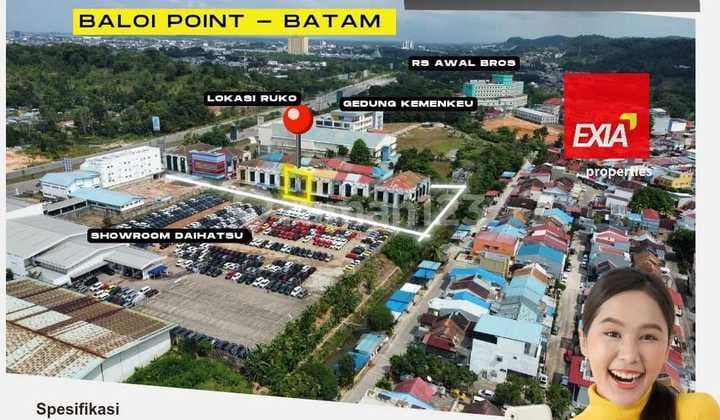 Dijual 2unit Ruko 3lt Lokasi Pertokoan Baloi Point Batam Center
