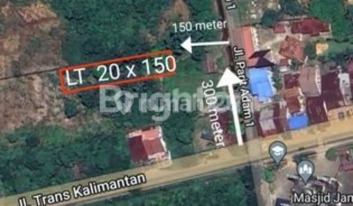 Tanah Luas Siap Bangun Perumahan Parit Adam 1 Sungai Ambawang Kubu Raya Tanah SHM 3000 m²