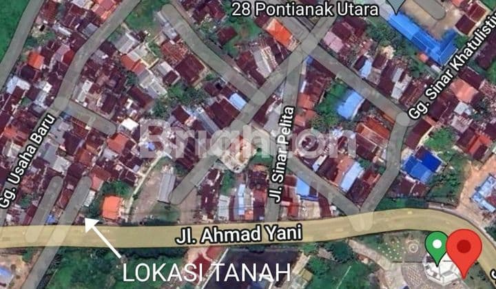 LAHAN KOMERSIAL DI PINGGIR JALAN 10P METER DARI TUGU KHATULISTIWA PONTIANAK UTARA