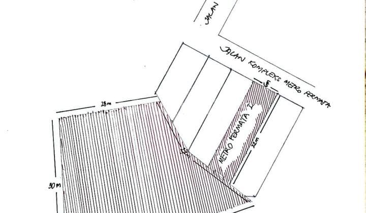 Dijual Cepat Bu Rumah dengan Tanah Luas Metro Permata 1 Termurah