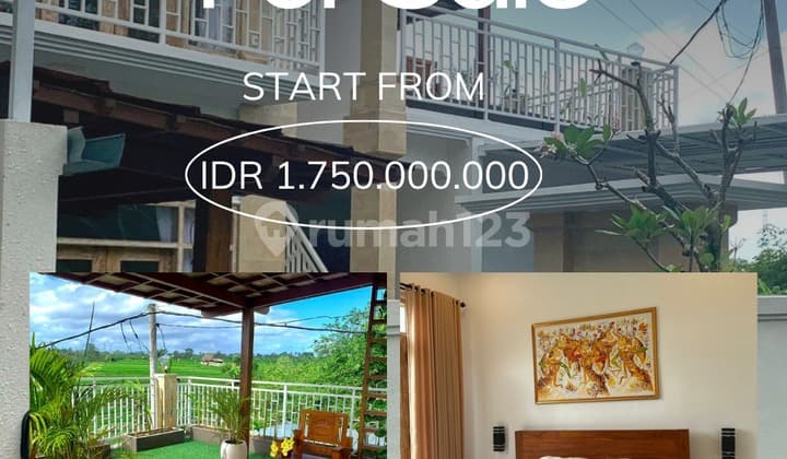 FOR SALE VILLA TERRACOTA WITH MOUNTAIN AND RICE FIELD VIEW AT MUNGGU