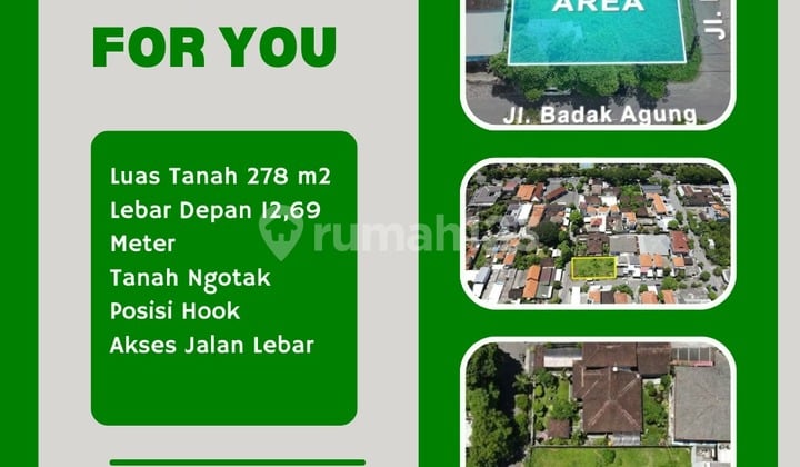 For Sale Land Premium 278 M2 At Denpasar, Bali