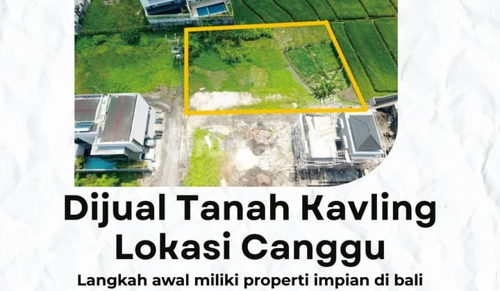 Dijual tanah kavlingan villa Hanya 2 plot siap Bangun Di Canggu Berawa Belakang Starbuck & Canggu Station