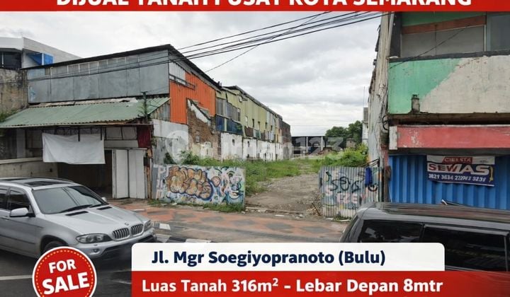 Dijual Tanah Strategis Pusat Kota Jl. Mgr Soegiyopranoto (Bulu) Dekat Tugu Muda Semarang