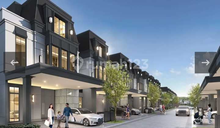 Rumah Baru Design Eropa 3 Lantai dengan Attic Room Ceiling Cantik