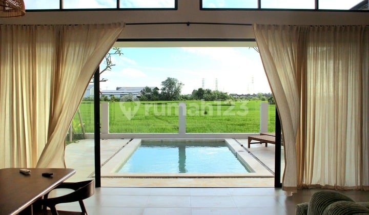 Dijual Vila View Sawah 2 Kamar Full Furnished di Kedungu, Tabanan