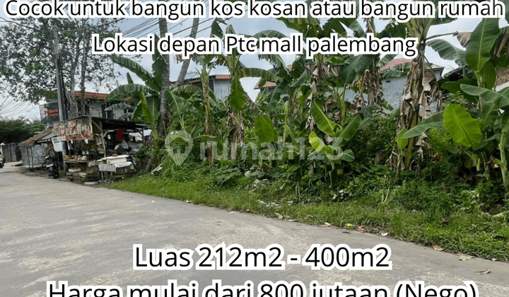 Tanah Strategis Depan Ptc Mall Palembang Cocok untuk Kos Exlusive