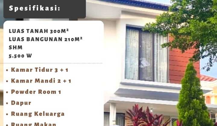 Di Jual Rumah Besar Mewah Semi Furnished , Siap Pakai di Bsb Semarang