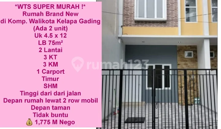 SUPER CHEAP Brand New House in Walikota Complex Kelapa Gading SUPER CHEAP Brand New House in Walikota Complex Kelapa Gading