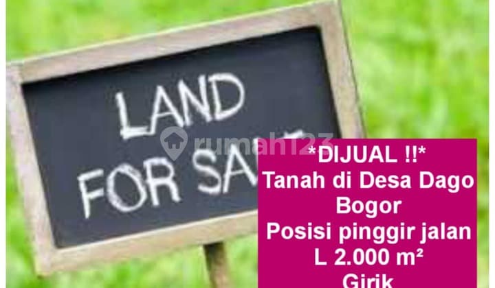 Tanah di Desa Dago Parung Panjang Bogor Posisi pinggir jalan
