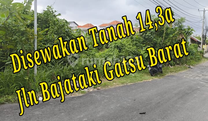 Disewakan Tanah 14,3A di Jln Bajataki Gatsu Barat Denpasar Bali Tanah di Jl. Bajataki No 4, Padangsambian Kaja, Denpasar Barat, Kota Denpasar, Bali, Indonesia, 80117, Denpasar Barat SHM 1430.0 M²
