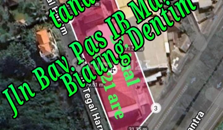 Dijual Tanah 21a Di Jln Induk Bay Pas Ib Mantra Biaung Denpasar Timur Bali Tanah di Gapura Banjar Biaung, Jl. Prof. Dr. Ida Bagus Mantra No. 120x, Kesiman Kertalangu, Denpasar Timur, Kota Denpasar, Bali, Indonesia, 80237, Denpasar Timur SHM 2100.0 m²