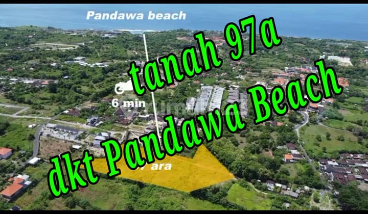 Dijual Tanah 97a Di Dekat Pandawa Beach Pecatu Bali Tanah di Jl. Melasti II no. 111, Kutuh, Kuta Selatan, Badung, Bali, Indonesia, 80361, Pecatu SHM 9700.0 m²