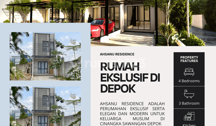 Rumah 2 Lantai SHM Eksklusif Dekat Tol Pamulang Dan Pondok Cabe