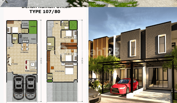 Miliki Rumah 2 Lantai Baru di Depok Dekat Tol Pamulang Kprs SHM