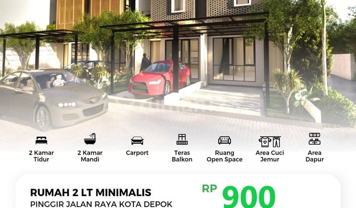 Dijual Rumah Syariah 2 Lantai Eksklusif Lokasi Dekat Tol Pamulang