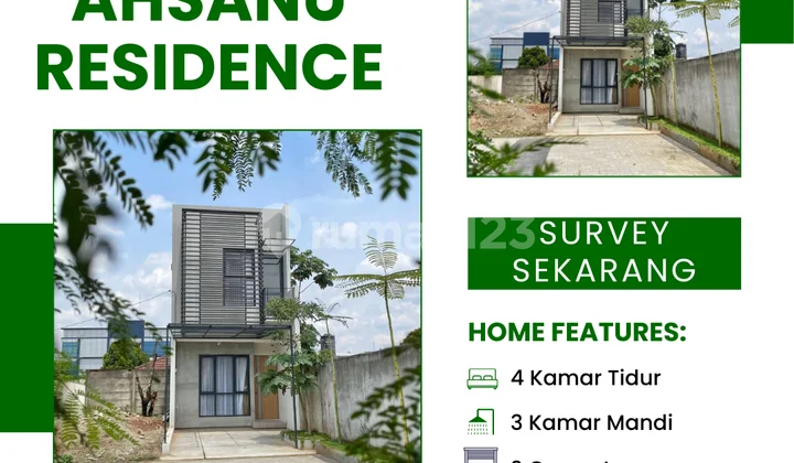 Rumah Type 107 80 di Cinangka Depok 1,3 M Kprs SHM Dekat Tol