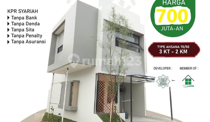 Rumah 2 Lantai di Cinangka 755 Juta Dekat Tol Pamulang Kprs SHM