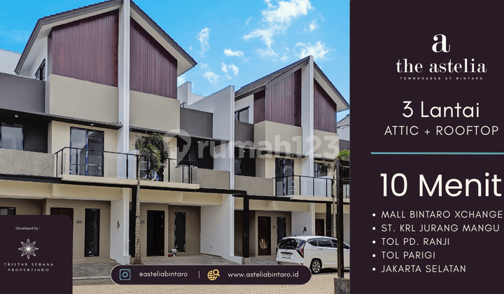 Rumah 3 Lantai Minimalis Elegan, Bintaro Tangerang Selatan