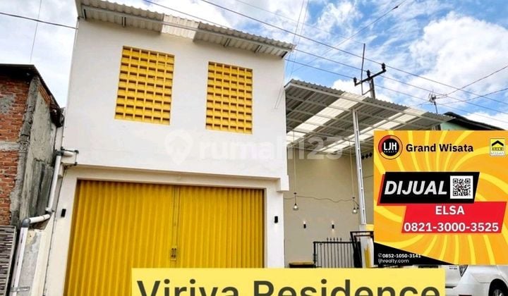 Dijual Cepat Rumah + Kost - Kostan Mewah Viriya Residence Kiic Karawang Dengan 27 Kamar Tidur + Kamar Mandi Di Dalam. Dengan Income 500 Juta/ Tahun, Full Furnished Luas 440 M2 Siap Huni Hanya 14 Menit Menuju Resinda Park Mall. Teluk Jambe Karawang