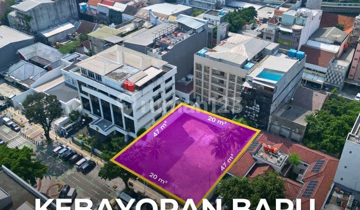 For sale commercial land with permit for 6 floors construction, Kebayoran Baru, South Jakarta.